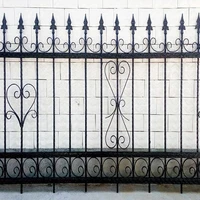 New Design Wrought Iron Fence Panel Steel Metal Picket Ornamental Fence