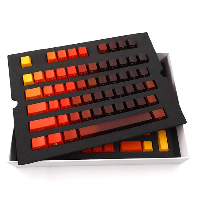

Mechanical Keyboard Cap 104-Key Impregnated PBT Side Engraved Keycap Set For Cross Shaft Keyboard and Cherry MX6.0