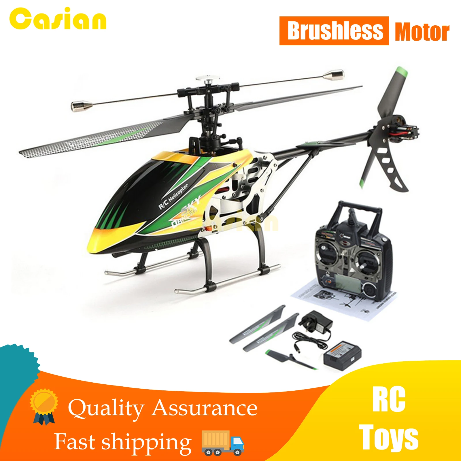 

WLtoys V912 RC Helicopter Brushless Motor 4CH 2.4G Remote Control Plane Single Blade Head Lamp Light Helicopters Toys for Boys