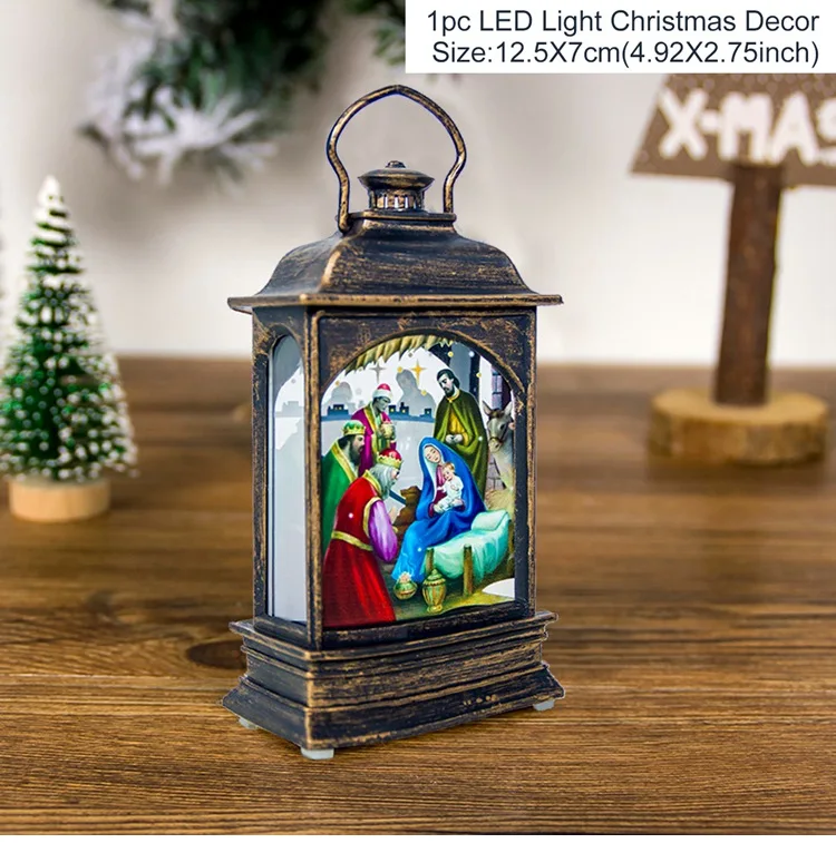 led light style 8 QIFU Рождественские украшения Рождественские рождественские украшения для дома Navidad Noel орнамент с рождественской елкой Декор год - Цвет: led light style 8