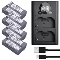 en el3e en el3e battery for nikon d90 d80 d70 d700 d50 d70s d300s d100 d200 slr camera charger with usb and type c port