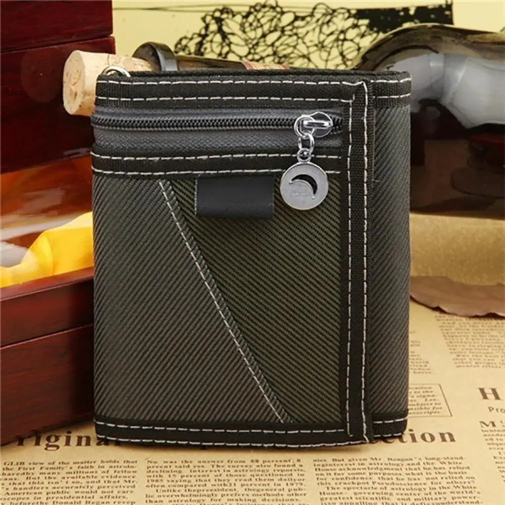 Мужской короткий кошелек на молнии повседневный с несколькими отделениями для