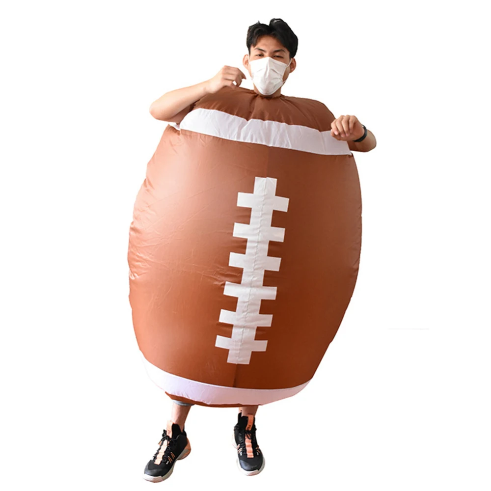 

Inflatable Rugby Costumes Halloween Blow Up Hilarious Clothing For Adult Halloween Cosplay Fancy Masquerade Party Parade