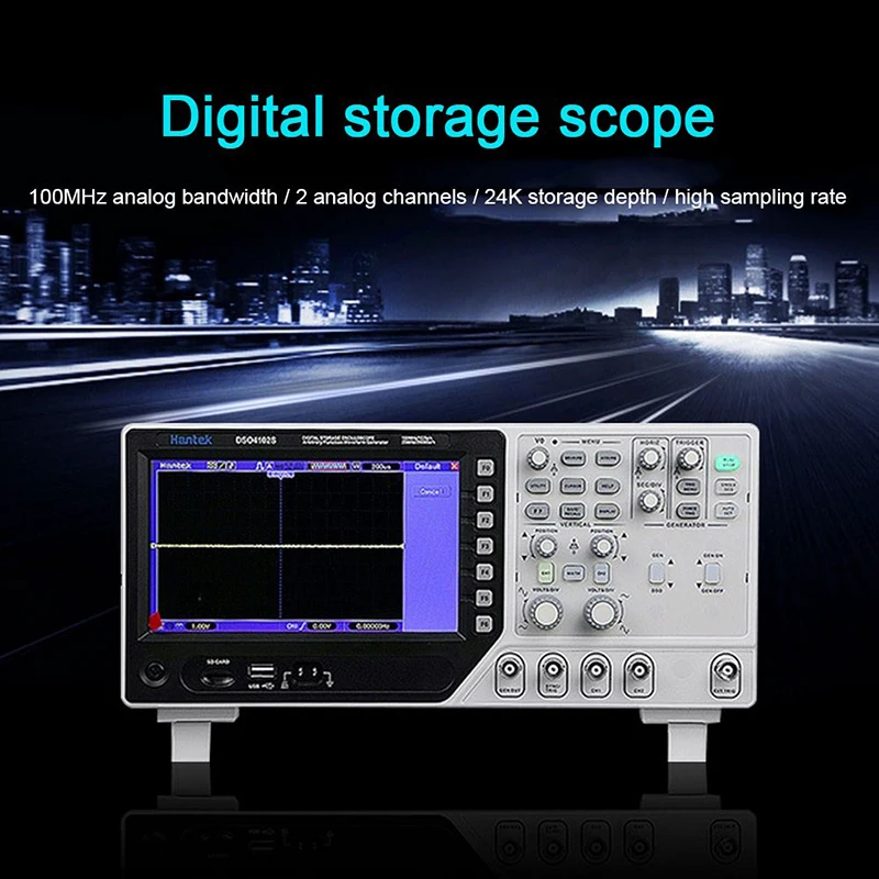 Осциллограф Hantek DSO4072S цифровой осциллограф Usb 70 МГц 2 канала 1 Гвыб/с ociloскоп для