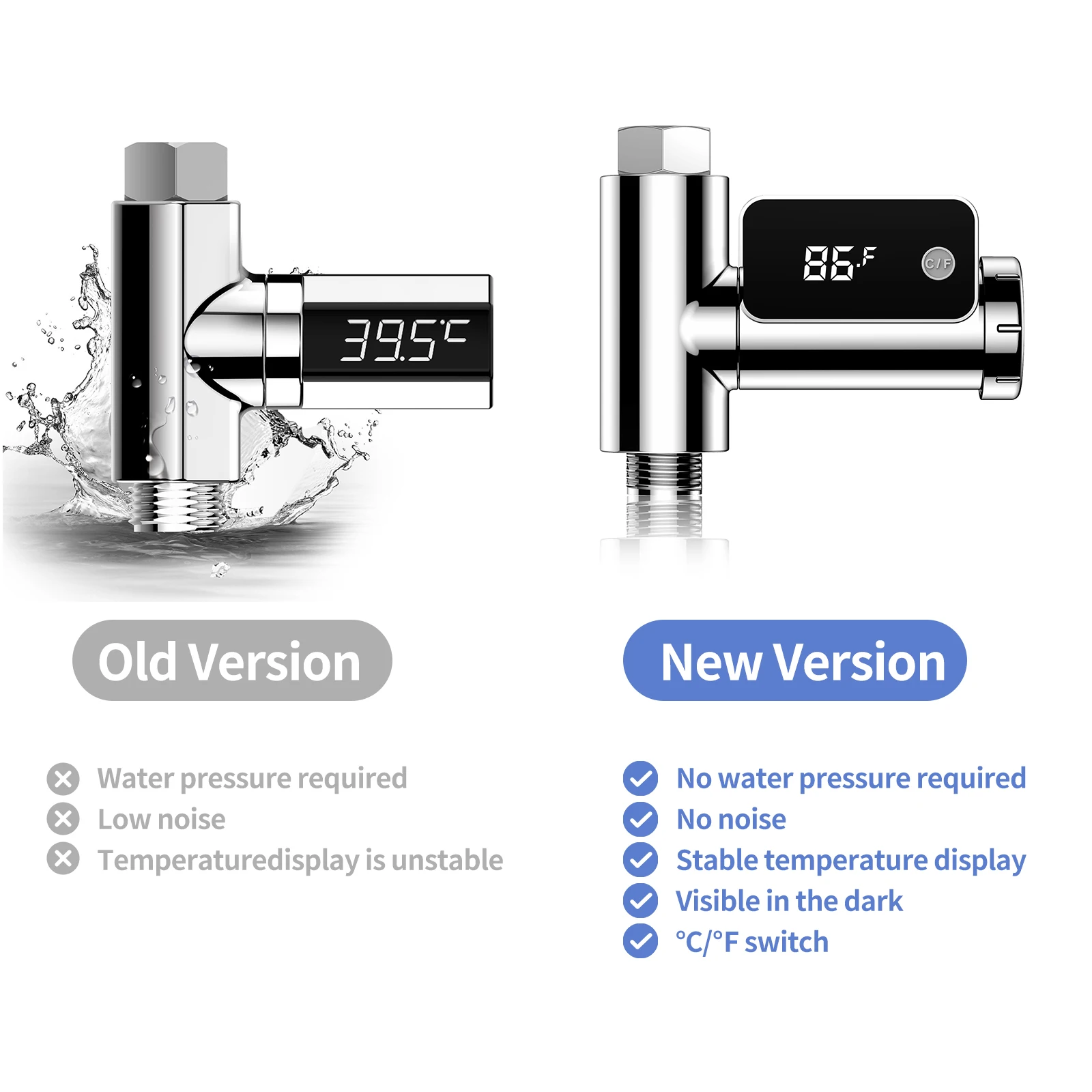 Цифровой термометр для душа измеритель температуры воды на кране