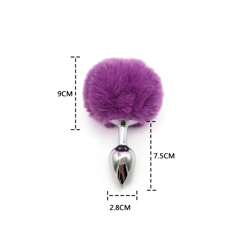 Small Size Metal Rabbit Tail Anal Plug Stainless Steel Bunny Butt Sex Toys for Women Adult Products | Красота и здоровье
