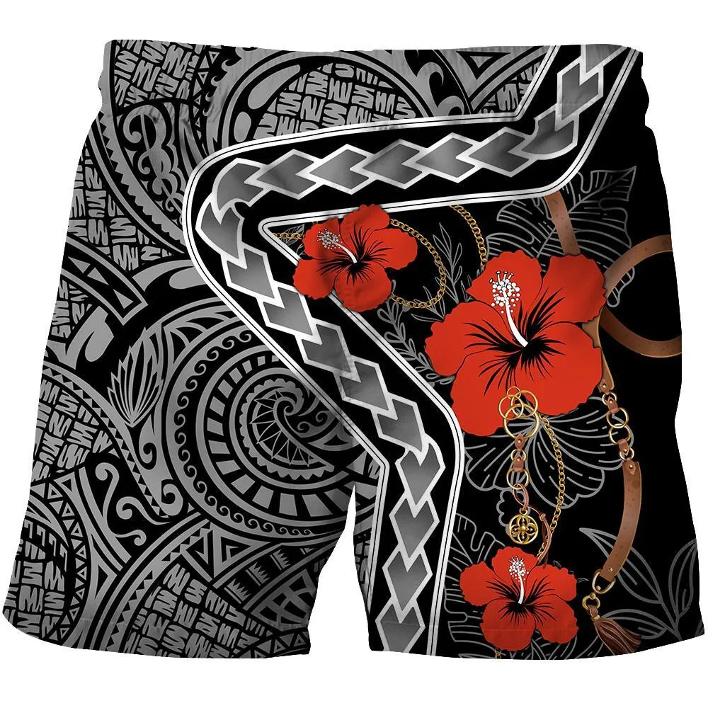 

CLOOCL Bohemia Sport Shorts 3D Graphics Amazing Polynesian Tribal Pattern Pants Polyester Casual Sportswear Men Clothing