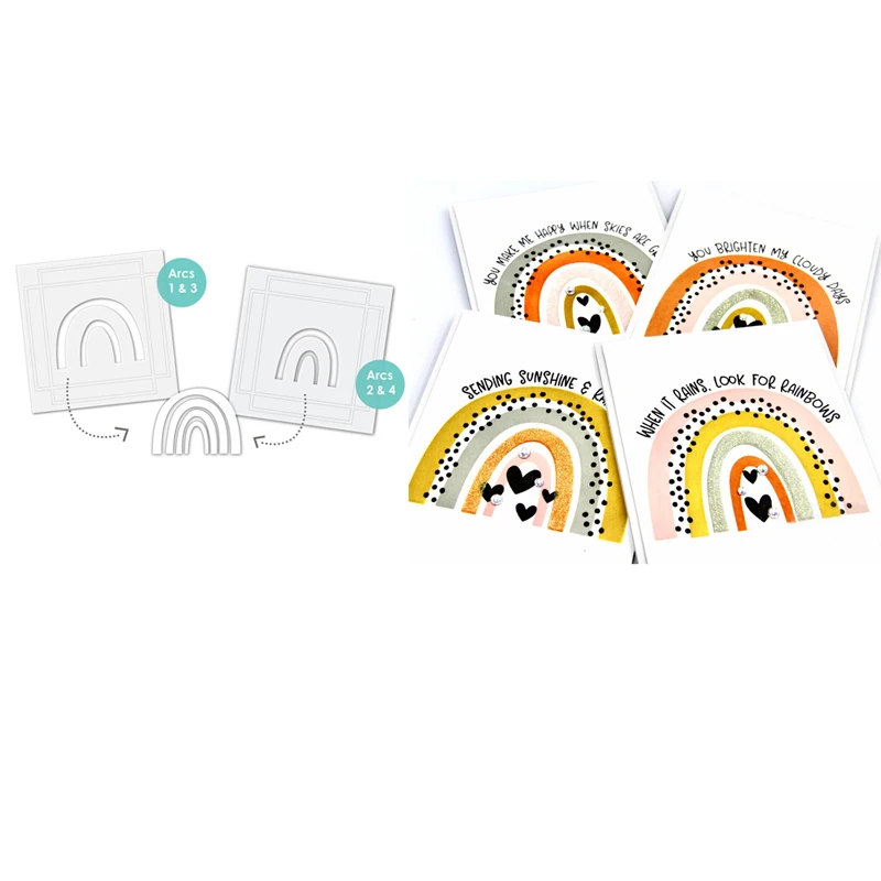 Радуга фон Трафареты Пластик 6x6 дюймов для скрапбукинга и открыток сделай сам