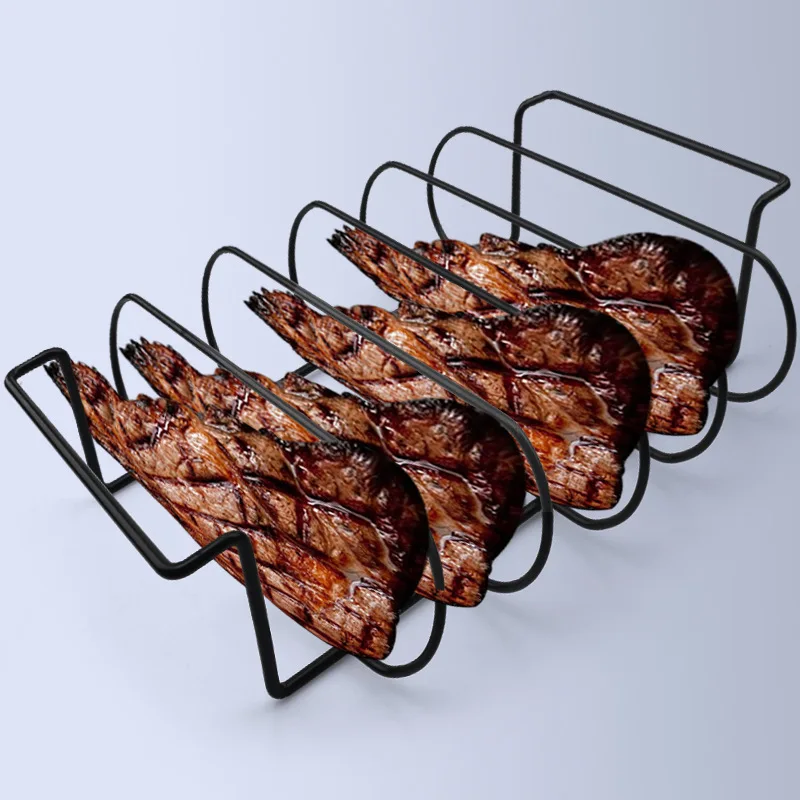 

Non-Stick Stainless Steel Steak Rack Stand Holders Roasting Rib Rotisserie Kitchen Accessories Grilling BBQ Tools Barbecue Stuff