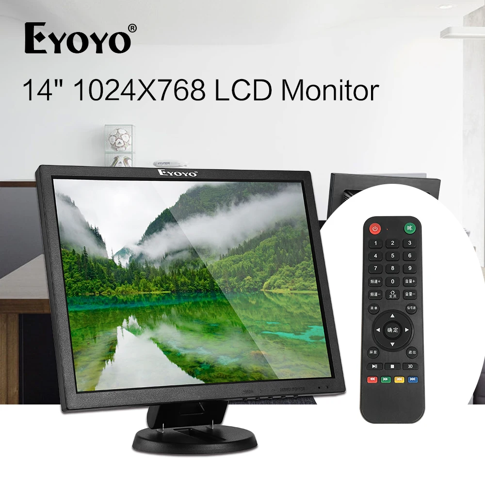 EYOYO EM14A 14 &quot1024x768 BNC HDMI TV компьютер монитор ЖК экран VGA AV Compulter дисплей для камеры