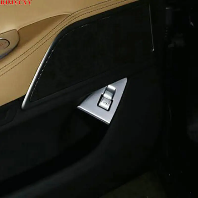 

BJMYCYY Car trunk tailgate switch key panel ABS decorative frame for BMW 730 740li 7 Series 2016-2019