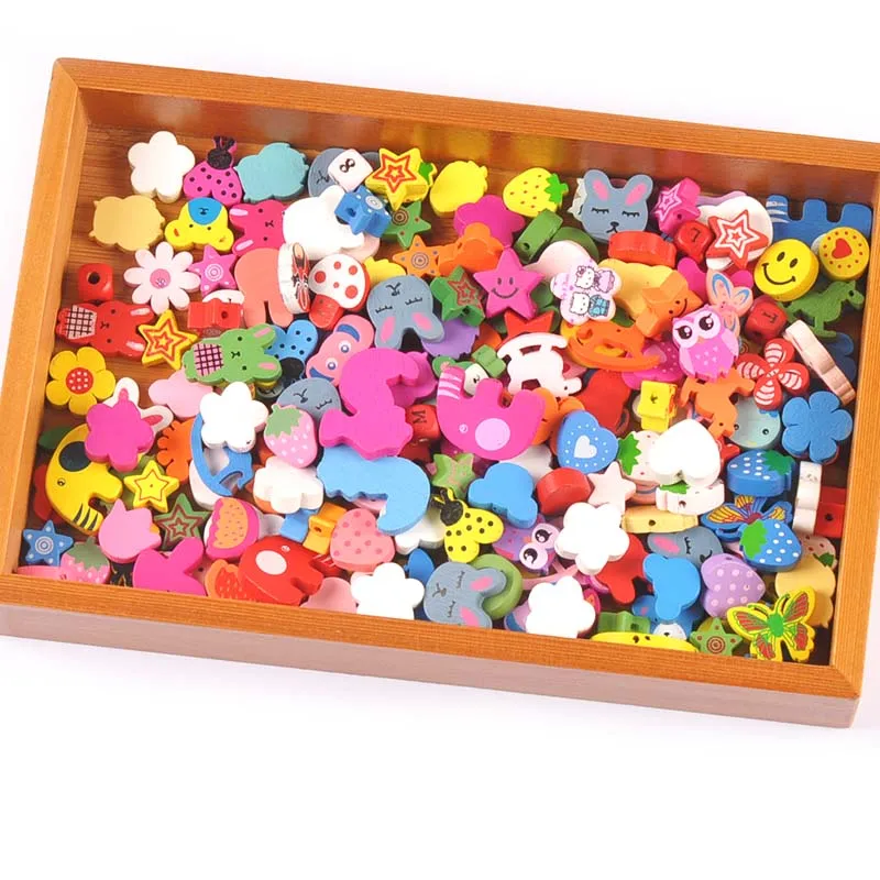 25 шт случайных миксов животных красочные деревянные бусины для украшений детей своими руками изготовления детского ожерелья деревянные украшения М2652.