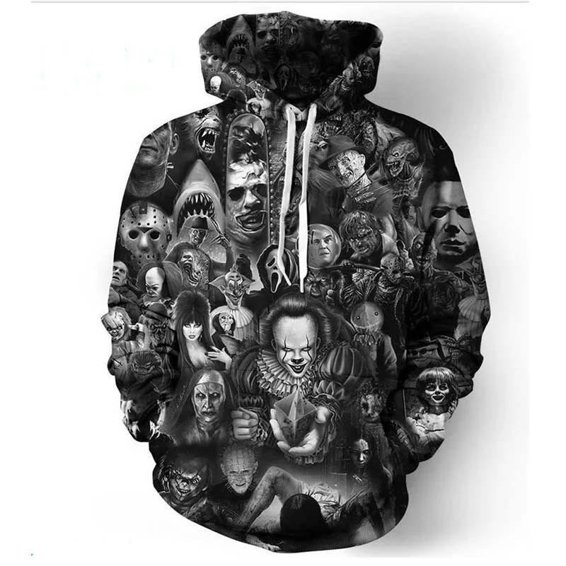 Женские/мужские толстовки с капюшоном 2020 свитер графическим принтом большого