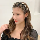 Двойная челка, бандана для прически, женская спортивная повязка для волос, аксессуары, двухслойная повязка на голову, повязка для волос