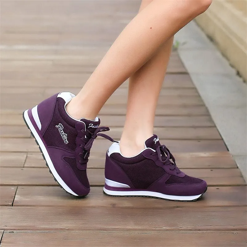 LIN KING/сезон весна-осень Повседневная женская обувь визуально увеличивающая рост