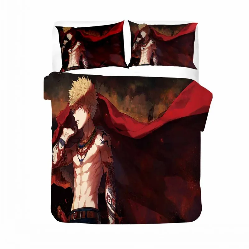 

2/3 Piece Bedding Set My hero Academy Cover Set Comic Cartoon Animation Soft Duvet Cover Bedding Charismatic Guy Bed Quilt Cover