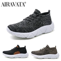 airavata knit mens popcorn slip on sock shoes male soft sole casual lightweight breathable sports walking sneakers