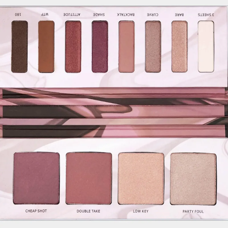 Палитра теней хайлайтер Блеск Румяна для лица Контур Макияж 8 цветов Тени век + 4