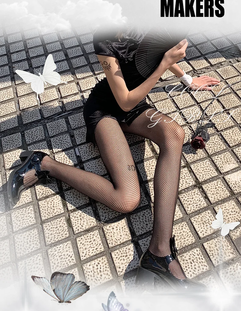 

Women's Tights Sexy One Line Design Pantyhose Small Bow Fishnet Tights Women Ladies Female Hosiery New