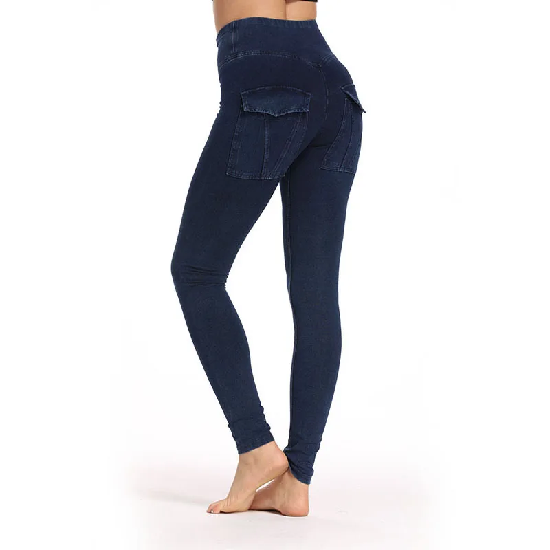 

Джинсовые брюки для йоги, женские эластичные удобные джинсы с высокой талией для фитнеса, модные сексуальные персиковые тренировочные брюк...