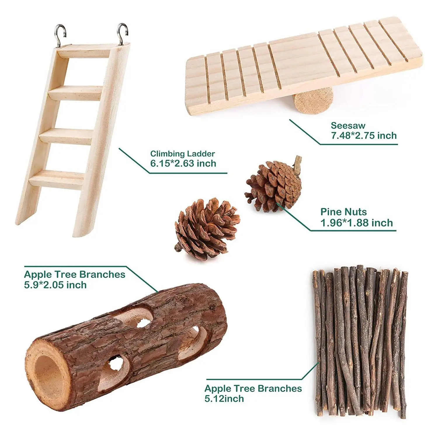 12 шт./упак. деревянные хомяк стоматологической помощи жевательные игрушки набор