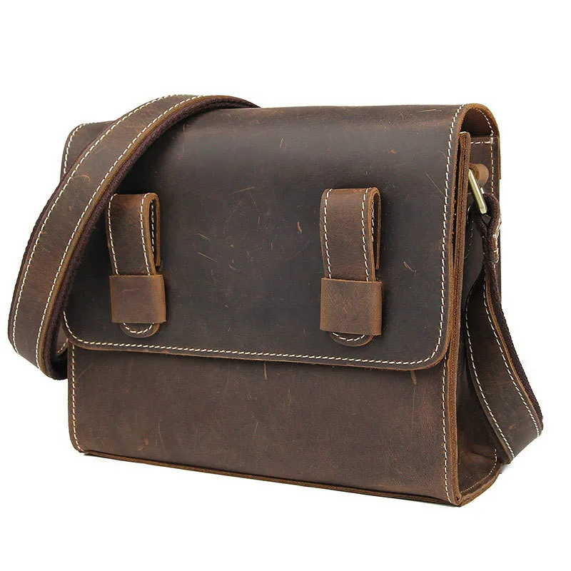 Женская сумка-мессенджер из коровьей кожи сумки через плечо Crazy Horse Винтаж Малый