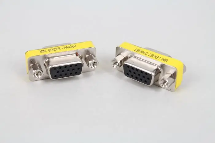 1 шт., 15-контактный переходник для разъема VGA HD SVGA «Мама-мама»