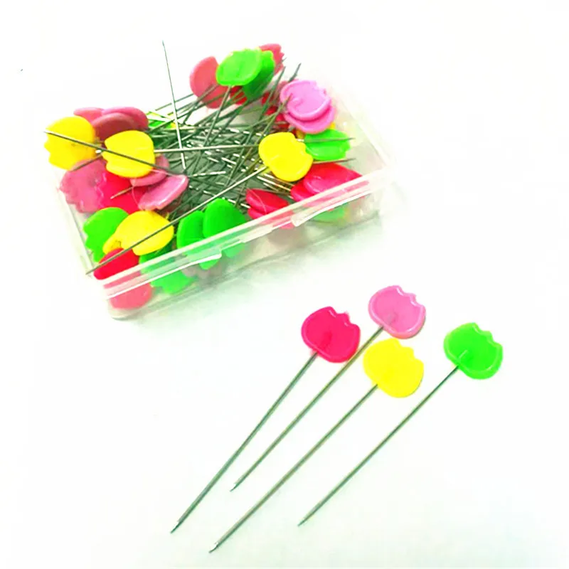 50PCS Sewing Accessories Patchwork Flower/Bow tie/Button Pins Pin With Box DIY Arts Crafts | Дом и сад
