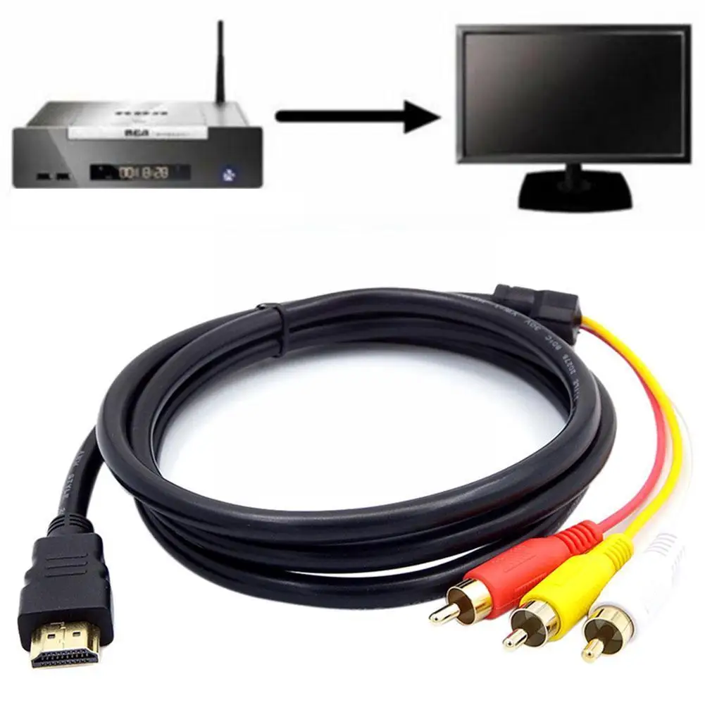 Новые Позолоченные разъемы 5 футов 1 м 1080P HDTV папа AV патч-корд для передачи сигнала