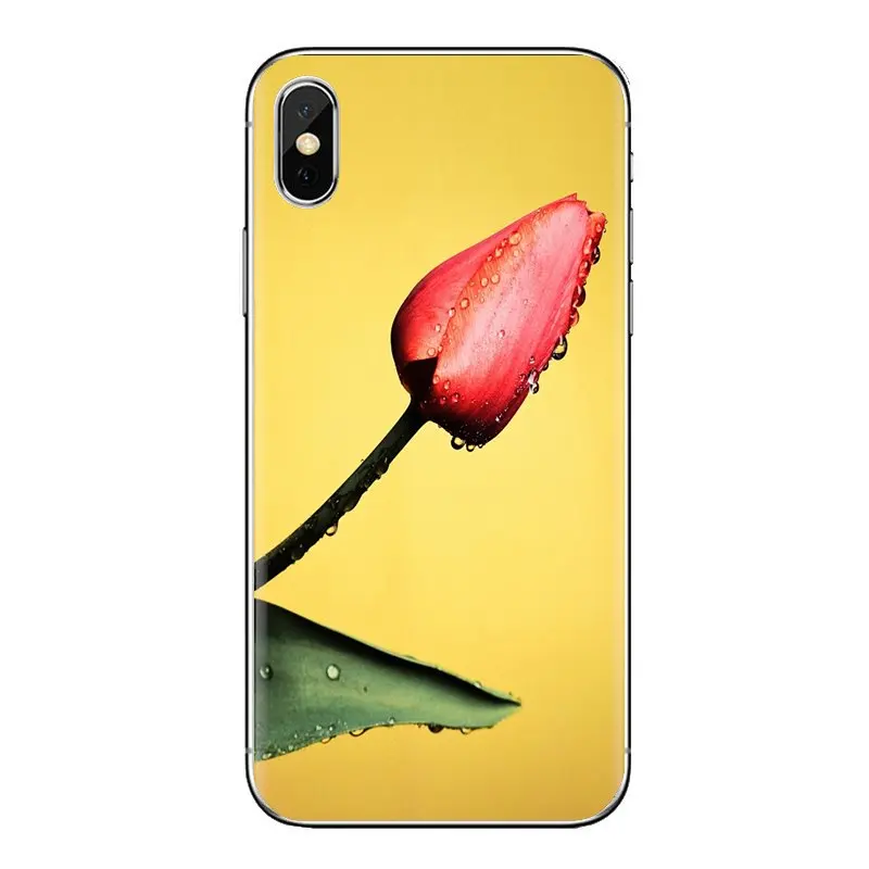 Прозрачный чехол из термополиуретана сладкий цветок тюльпана для huawei G7 G8 P7 P8 P9 Lite