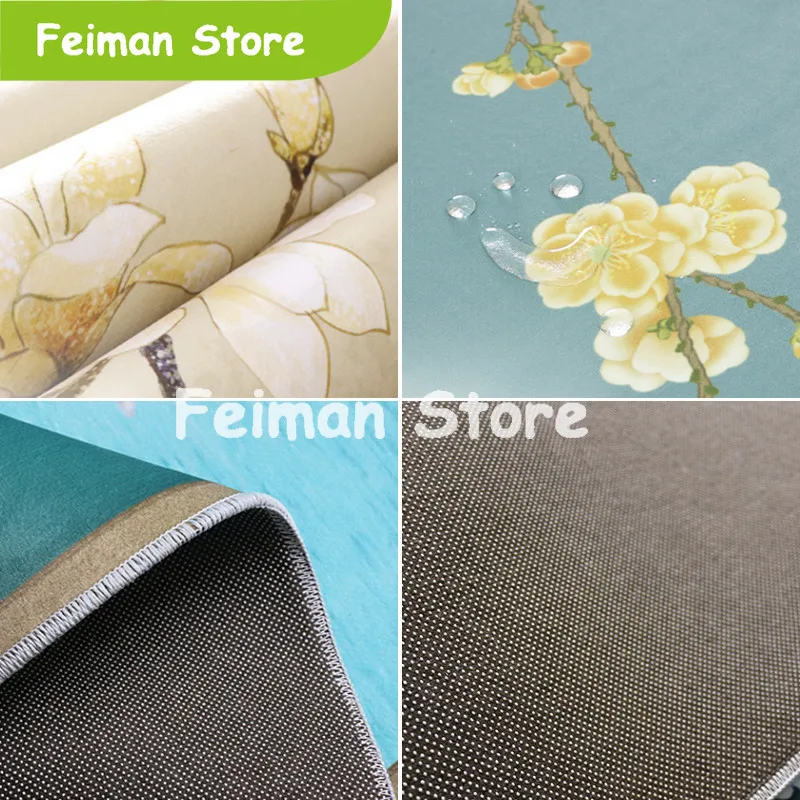 Китайский стиль цветок искусство гостиная ковер спальня Противоскользящий