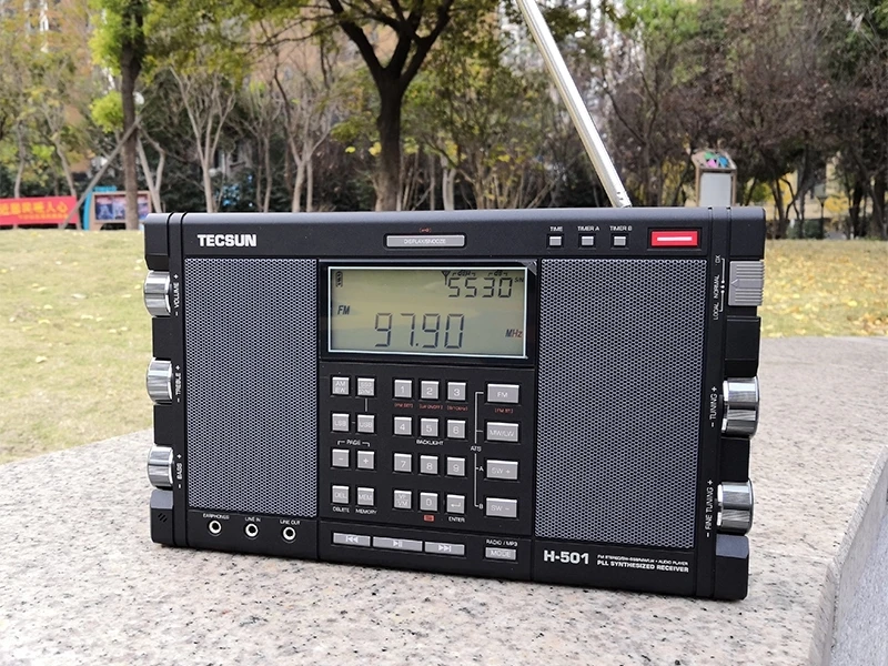Tecsun H 501 стерео радио портативный Полнодиапазонный двойной динамик Цифровая