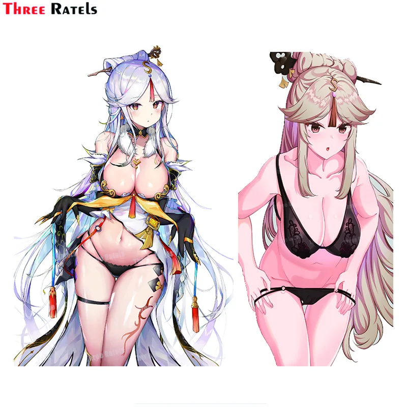 

Three Ratels A357 Cartoon Ningguang Wearing Sexy Of Genshin Impact Sticker For Car External Decoration Anti Scratch Film Decals