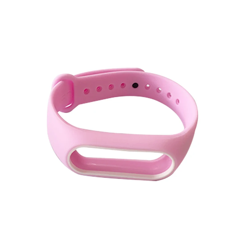 Mi jobs mi Band 2 ремешок силиконовый Браслет Смарт-браслет аксессуары ремешок на запястье и Защита экрана для xiaomi mi Band 2 - Цвет: Light pink white