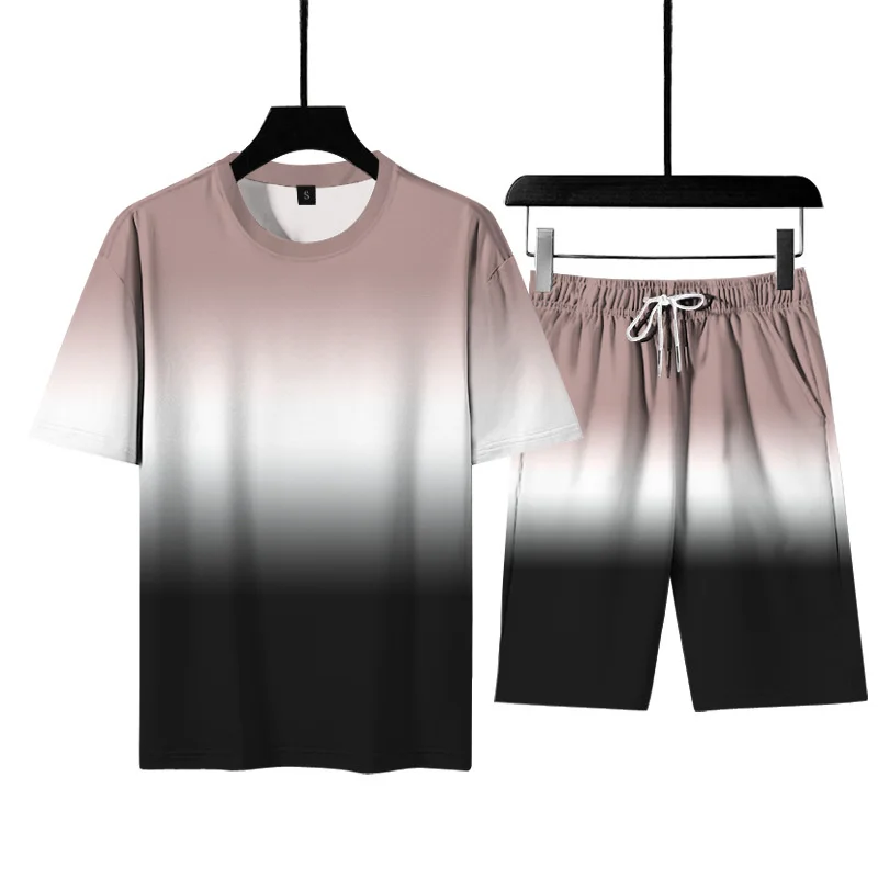 

The new set of T-shirts for men and women for summer 2021 with digital printing 3D colors fade