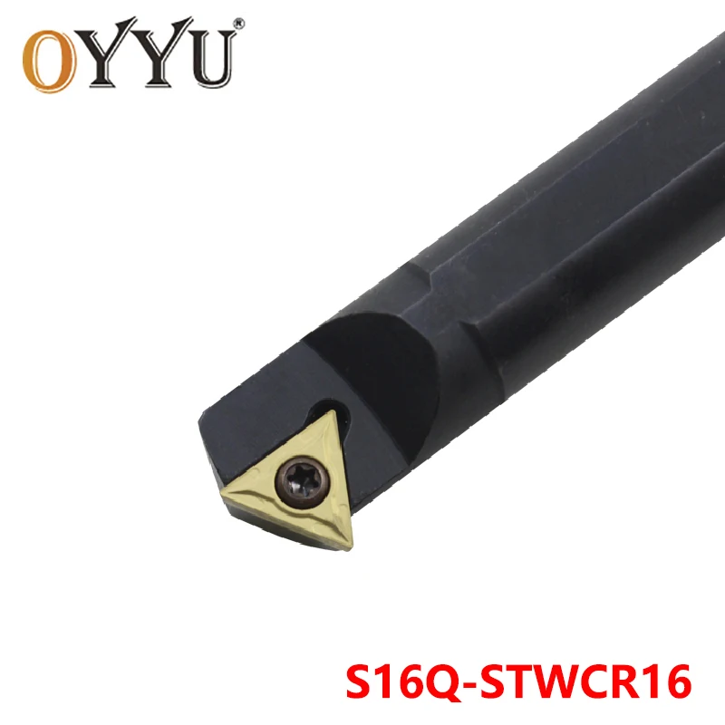 

OYYU 16mm STWCR S16Q-STWCR16 Internal Lathe Cutting Shank Turning Tool Holder Carbide Inserts Arbor