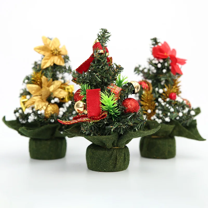 

1 Piece of Mini Artificial Christmas Tree with Small Pine Tree Decorations Desktop Mini Christmas Decoration 20cm
