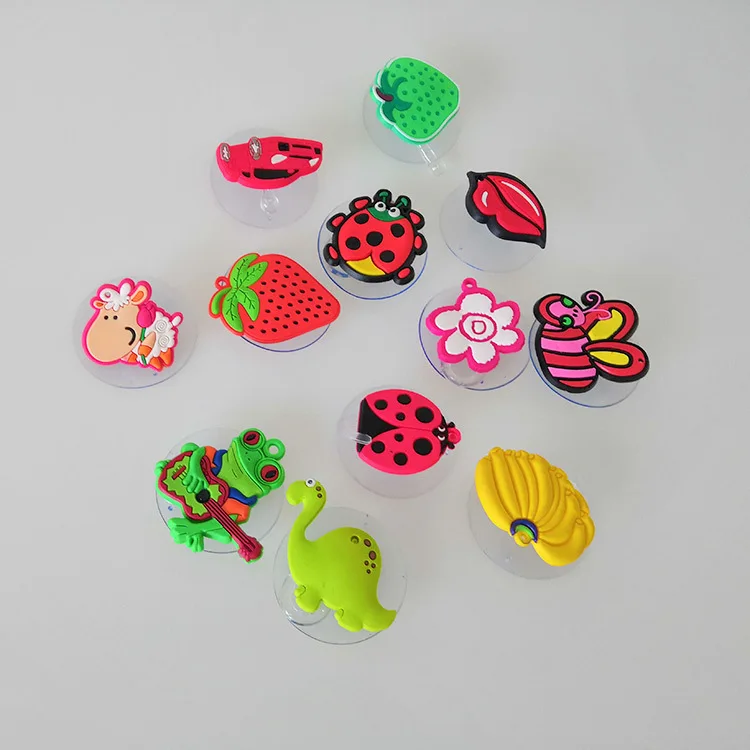 Избегайте ударов душевая посуда крючок ПВХ гибкий клей мультфильм животное для