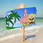 Мультяшное пляжное полотенце, быстросохнущее пляжное полотенце, полотенце из микрофибры для лица, квадратные штаны, плавательное Полотенце Для Серфинга