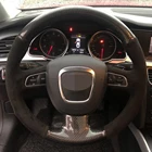 Чехол на руль из углеродного волокна для Audi A3 8P Sportback A4 B8 Avant A5 8T A6 C6 A8 D3 Q5 8R Q7 4L S3 S4 S5 Seat Exeo