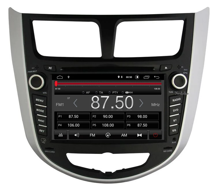 2 din Android 9,0 2G ram автомобильный dvd gps плеер для hyundai Verna Solaris 2011 2012 2013 автомобильный Радио кассетный плеер DSP карта
