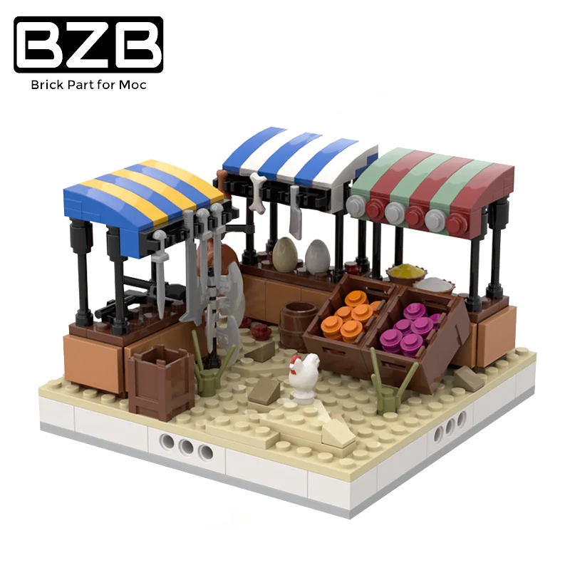 

BZB MOC City Street View Modular Desert Tatooine Village Building Block Model Home Decoration Kids DIY Toys Birthday Best Gift