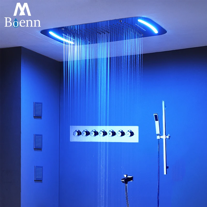 Душевая система для ванной комнаты светодиодный смеситель душа