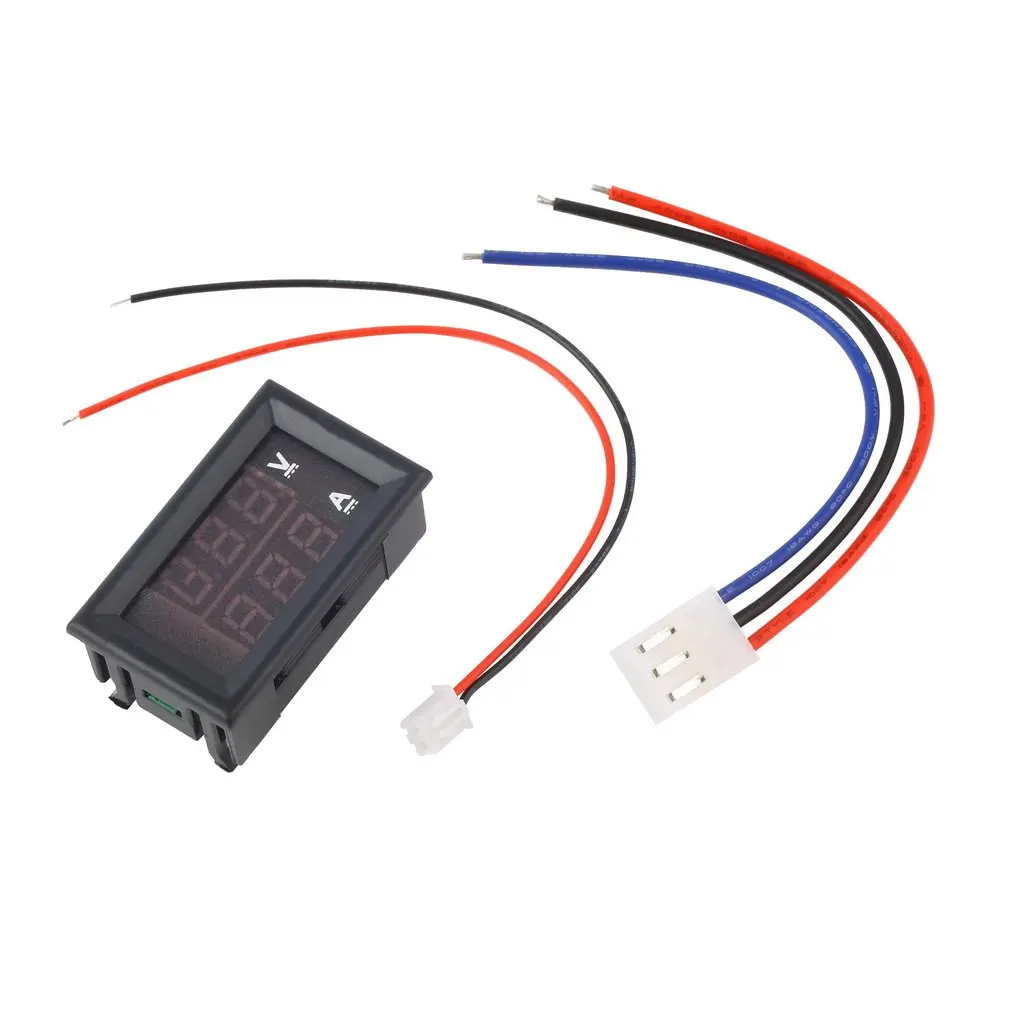 DC 100 V 10A Вольтметр Амперметр синий + красный светодиодный цифровой вольтметр