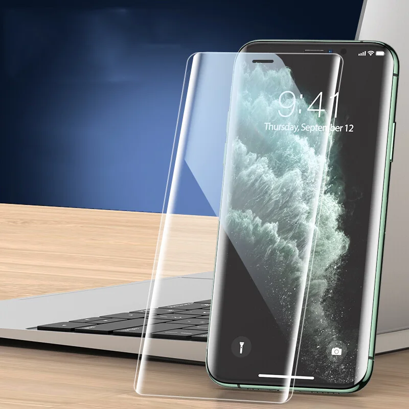 3D полный клей УФ жидкий экран протектор для IPhone X XS XR Max 11 Pro SE 2020 закаленное стекло
