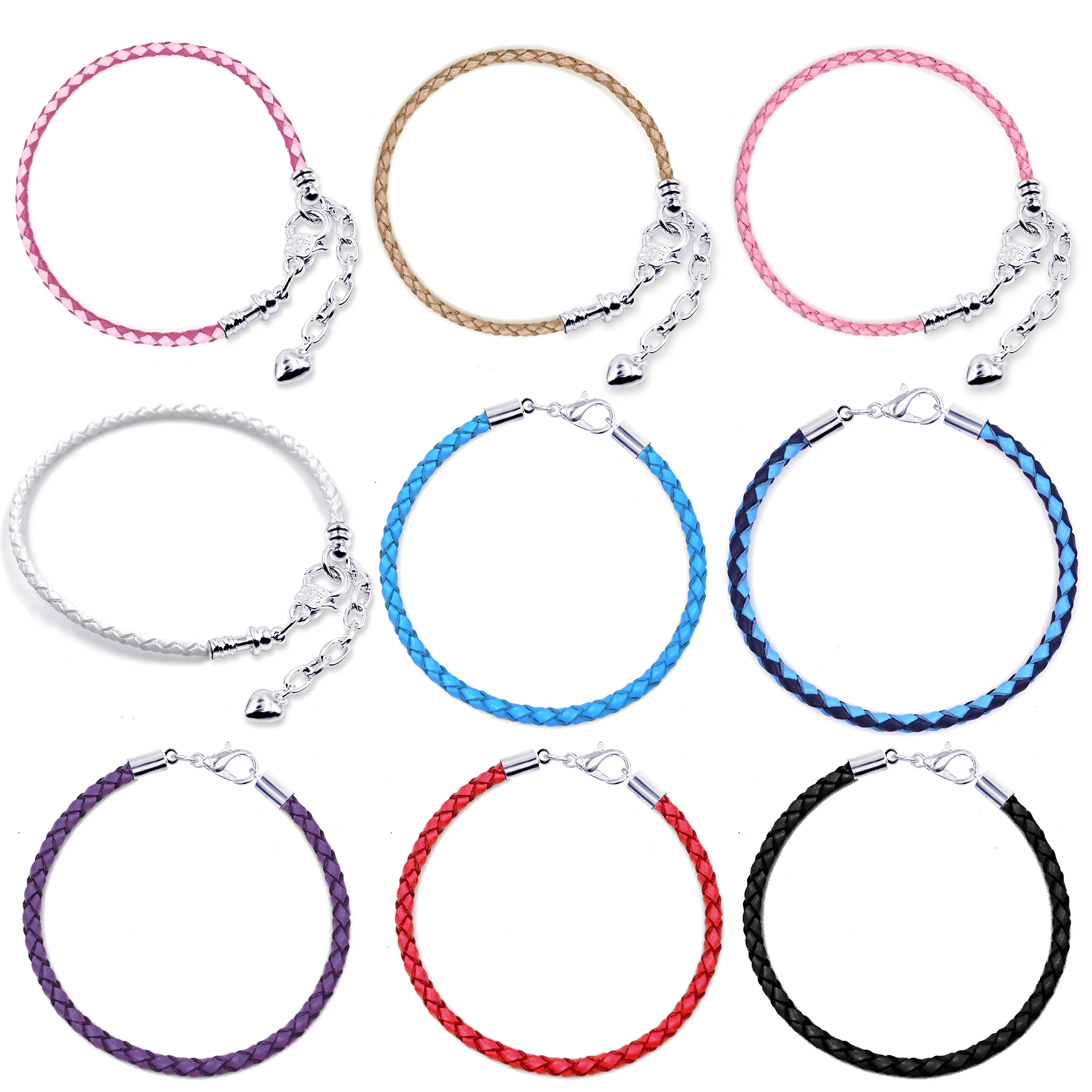 SEIALOY 11 видов цветов плетеные кожаные браслеты подходят к оригинальному браслету