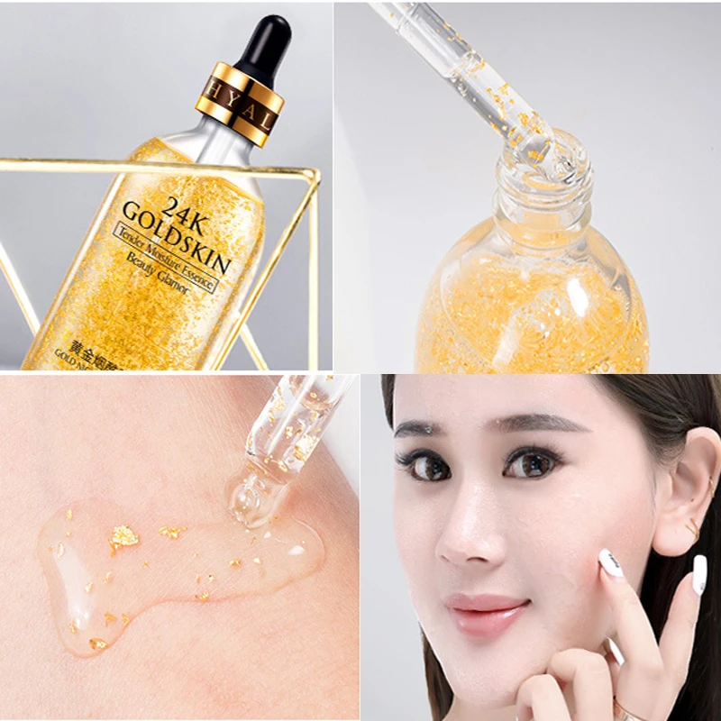 Основа под макияж 24K Золотая эссенция контроль масла Жидкость против морщин