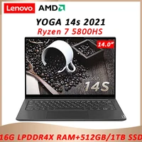 lenovo yoga 14s 2021 new laptop amd ryzen 7 5800hs nvidia geforce mx450 16g ram 512gb1tb ssd full screen 2 8k 90hz ips notebook