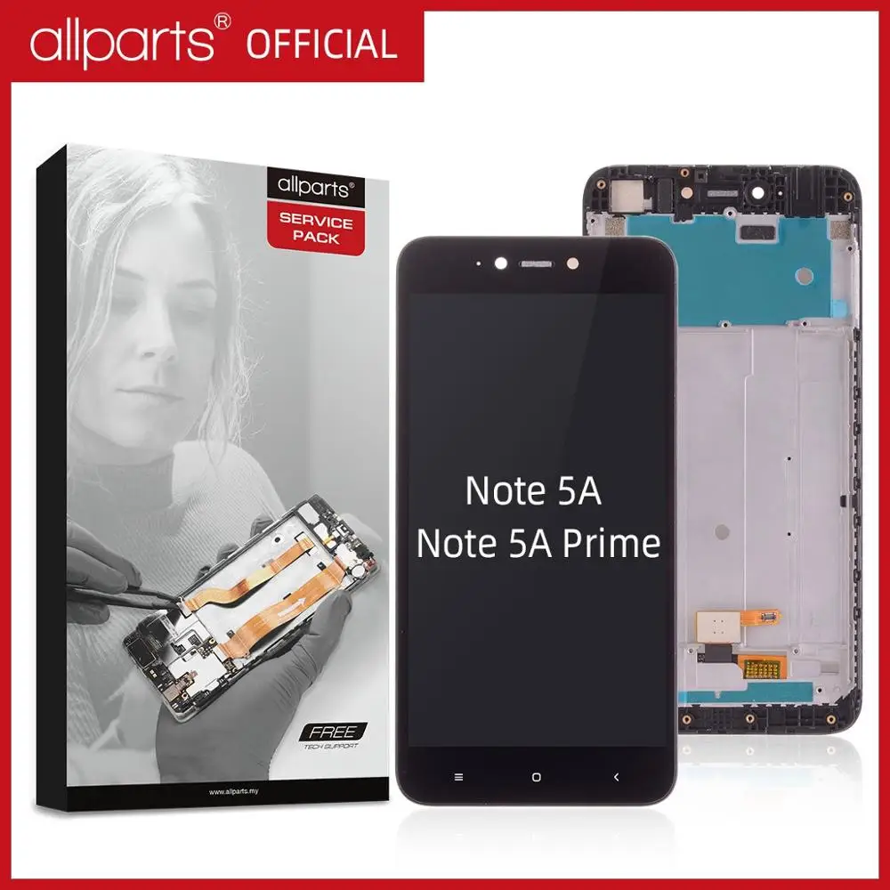 Дисплей для XIAOMI Redmi Note 5A Prime Y1 / Lite LCD в сборе с тачскрином Оригинал черный