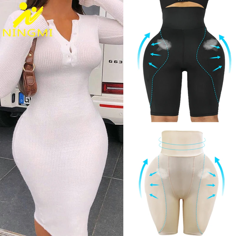 

NINGMI Butt Lifter Control Panties Body Shaper Fake Pad Foam Padded Hip Enhancer Underpants Female Shapewear Hourglass Body